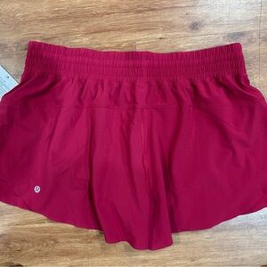 Lululemon Shake It Out High-Rise Run Short Red Women's Athletic Quick-Dry